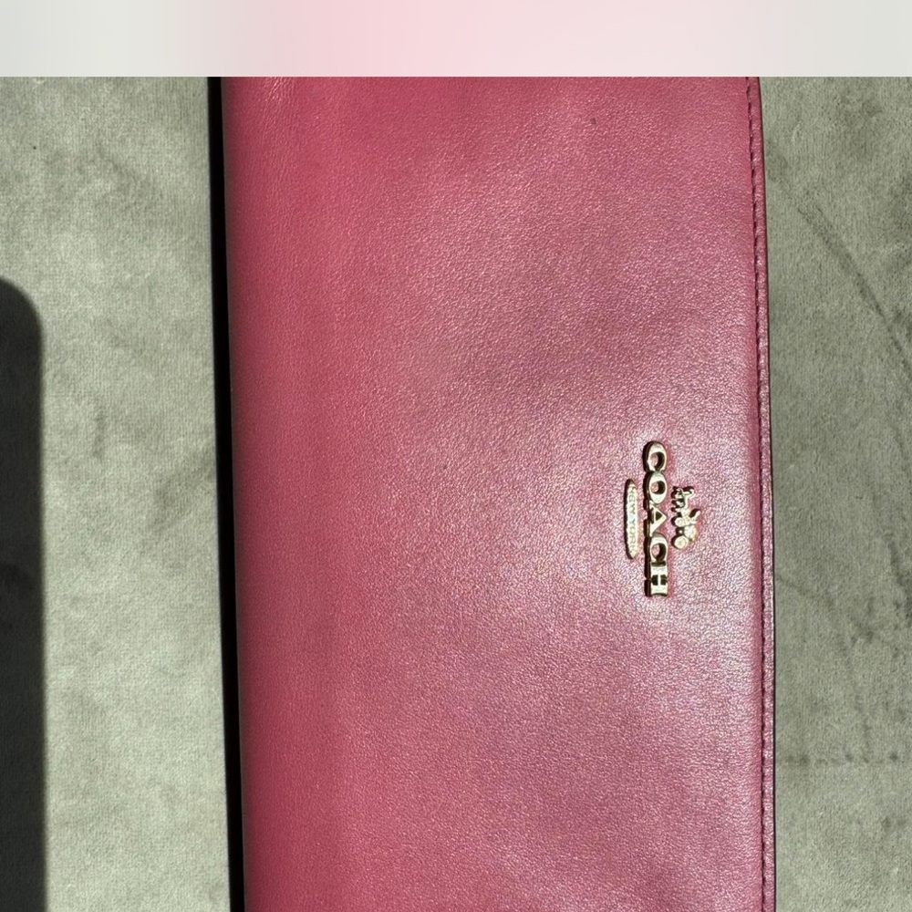 Coach Fuchsia Leather Clutch